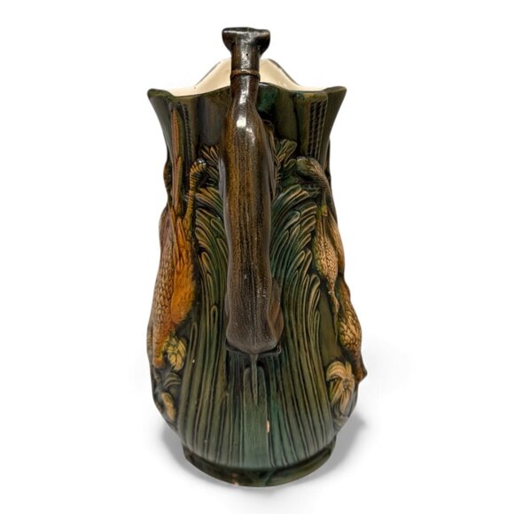 1960s Signed Bennington Rockingham Hunt Scene Pitcher - Picture 7 of 17